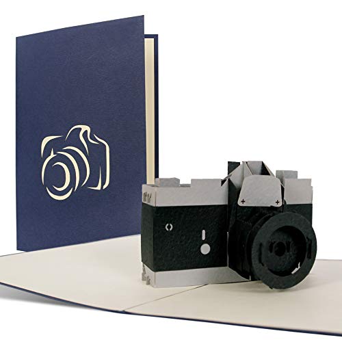 Diese-Klappkarten Geburtstagskarte mit Kamera, ideal als Einladung oder Glueckwunschkarte, Happy Birthday Karte T14 von Diese-Klappkarten