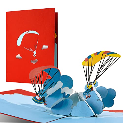 Diese-Klappkarten Gleitschirmfliegen, Paragliding Karte als Geschenkarte, Geschenkgutschein I Super Fallschirmsprung, Tandemsprung Gutschein zu Geburtstag, Weihnachten etc, H41 von Diese-Klappkarten