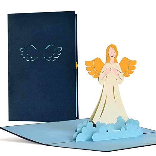 Diese-Klappkarten Pop Up Tauf Karte - Grußkarte zur Taufe Kommunion Konfirmation Junge Mädchen mit Umschlag - 3D Einladungskarte Geschenkkarte Erstkommunion - Schutzengel Diese-Klappkarten Pop Up Tauf Karte - Grußkarte zur Taufe Kommunion Konfirmation Junge Mädchen mit Umschlag - 3D Einladungskarte Geschenkkarte Erstkommunion - Schutzengel von Diese-Klappkarten