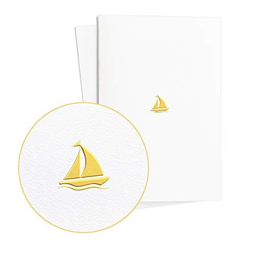 Diese-Klappkarten Reisegutschein|Hochwertiges Geschenk oder Gutschein zu Geburtstag Hochzeit Hochzeitstag|Abschiedskarte Rente|Segelschiff in Goldprägung auf Strukturpapier|E28 von Diese-Klappkarten