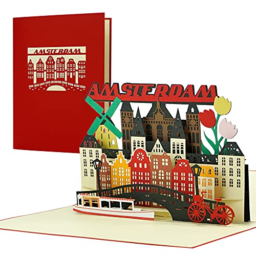 Diese Klappkarten Reisegutschein nach Amsterdam |3D Pop Up Karte als Gutschein, Einladung für einen Urlaub, eine Reise nach Holland | Schöne Geschenkidee und Geschenk, A144AMZ Diese Klappkarten Reisegutschein nach Amsterdam |3D Pop Up Karte als Gutschein, Einladung für einen Urlaub, eine Reise nach Holland | Schöne Geschenkidee und Geschenk, A144AMZ von Diese-Klappkarten