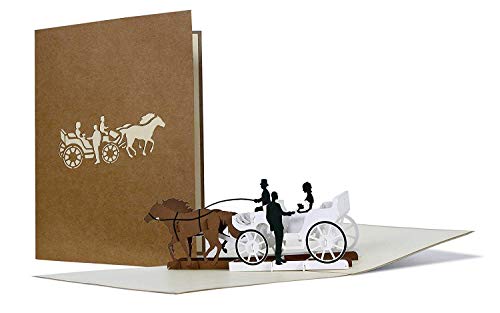 Schöne Karte zur Hochzeit aus Kraftpapier, Paar in Hochzeitskutsche, Karte für Verliebte, Hochzeitskarte, Hochzeitskarten, Einladungskarte, edel, elegant, hochwertig, Just married, L18 Schöne Karte zur Hochzeit aus Kraftpapier, Paar in Hochzeitskutsche, Karte für Verliebte, Hochzeitskarte, Hochzeitskarten, Einladungskarte, edel, elegant, hochwertig, Just married, L18 von Diese-Klappkarten