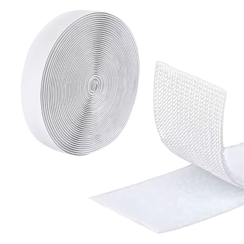 Diffaxy 10 m Tape selbstklebend, hakenband selbstklebend extra stark, flauschband, flauschband mit 2 cm Breite für Zuhause, Büro und Basteln von Diffaxy
