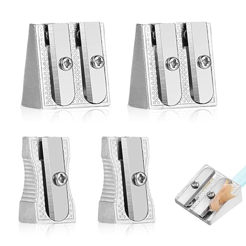 Diffaxy 4 Sharpener, 2 Doppel- und 2 Einzellöcher, Metall-Bleistift spitzer für die Schule, Bunt- und Graphitstifte, ideal für Zuhause, Schule und Büro Diffaxy 4 Sharpener, 2 Doppel- und 2 Einzellöcher, Metall-Bleistift spitzer für die Schule, Bunt- und Graphitstifte, ideal für Zuhause, Schule und Büro von Diffaxy