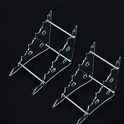 2 Stück acht Schichten Hochleistungs-Acrylmesser-Messeständer, Taschenmesser Staffelei Halter, Jagd Survival Knife Rack 2 Stück acht Schichten Hochleistungs-Acrylmesser-Messeständer, Taschenmesser Staffelei Halter, Jagd Survival Knife Rack von Diffwhy