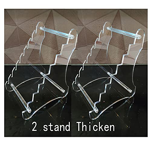 Diffwhy 2 Stück acht Schichten Hochleistungs-Acrylmesser-Messeständer, Taschenmesser Staffelei Halter, Jagd Survival Knife Rack von Diffwhy