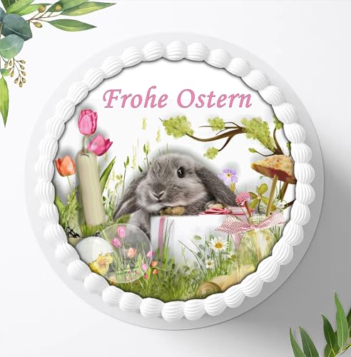 Frohe Ostern, Essbares Foto für Torten, Tortenbild, Tortenaufleger Ø 20cm - Super Qualität, 0162w von Digital-on