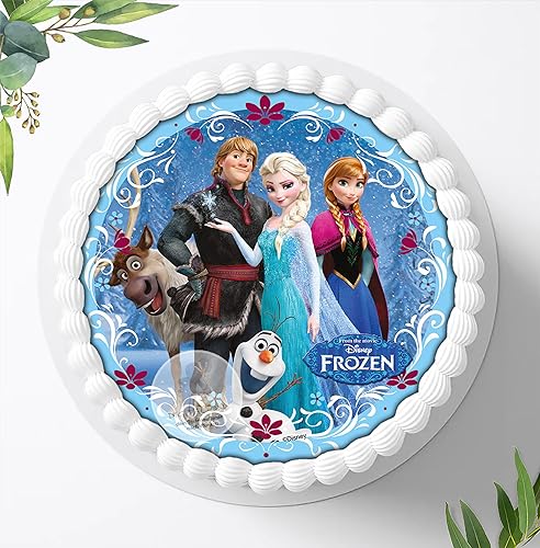 Frozen Die Eiskönigin, Essbares Foto für Torten, Tortenbild, Tortenaufleger Ø 20cm - Super Qualität, 0103w von Digital-on