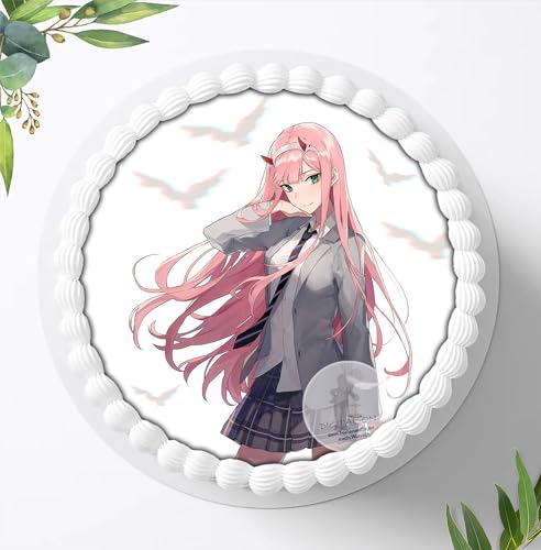 Für den Geburtstag ein Tortenbild, Zuckerbild mit dem Motiv: Manga Anime, Essbares Foto für Torten, Fondant, Tortenaufleger Ø 20cm, 0856w von Digital-on