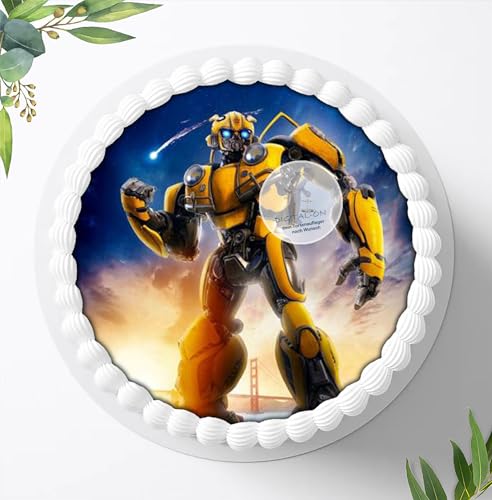 Für den Geburtstag ein Tortenbild, Zuckerbild mit dem Motiv: Transformers, Essbares Foto für Torten, Fondant, Tortenaufleger Ø 20cm, 0595w von Digital-on