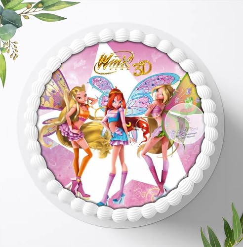 Für den Geburtstag ein Tortenbild, Zuckerbild mit dem Motiv: Winx Feen Elfen, Essbares Foto für Torten, Fondant, Tortenaufleger Ø 20cm, 0536w Für den Geburtstag ein Tortenbild, Zuckerbild mit dem Motiv: Winx Feen Elfen, Essbares Foto für Torten, Fondant, Tortenaufleger Ø 20cm, 0536w von Digital-on