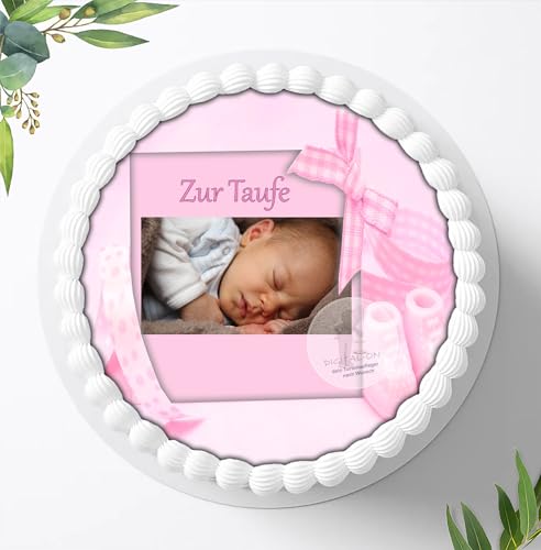 Für die Taufe Torte, Zuckerbild Zur Taufe, Essbares Foto für Torten, Fondant, Tortenaufleger Ø 20cm, 0006z Für die Taufe Torte, Zuckerbild Zur Taufe, Essbares Foto für Torten, Fondant, Tortenaufleger Ø 20cm, 0006z von Digital-on