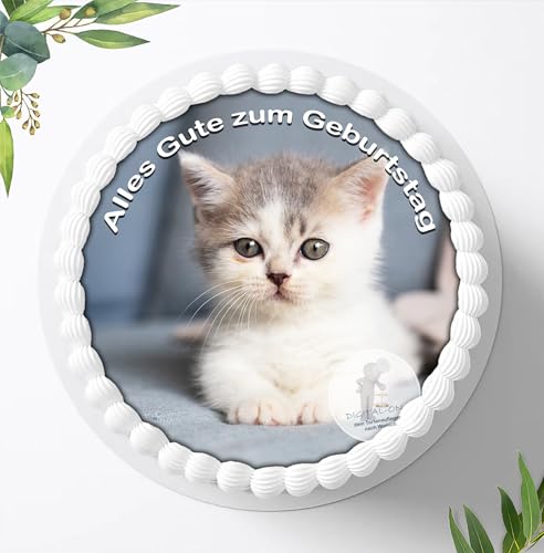 Katzen Baby, Tortenaufleger Tortenbild Geburtstag Fondant Zuckerpapier Ø 20cm / 4772a Katzen Baby, Tortenaufleger Tortenbild Geburtstag Fondant Zuckerpapier Ø 20cm / 4772a von Digital-on