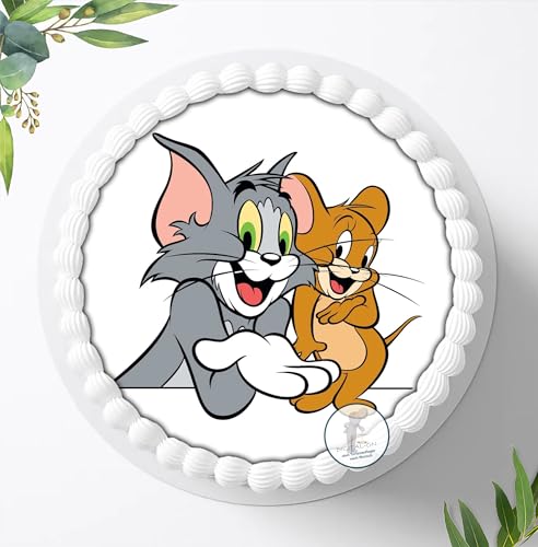 Tom und Jerry Tortenaufleger Tortenbild Geburtstag Fondant Zuckerpapier 2812 von Digital-on