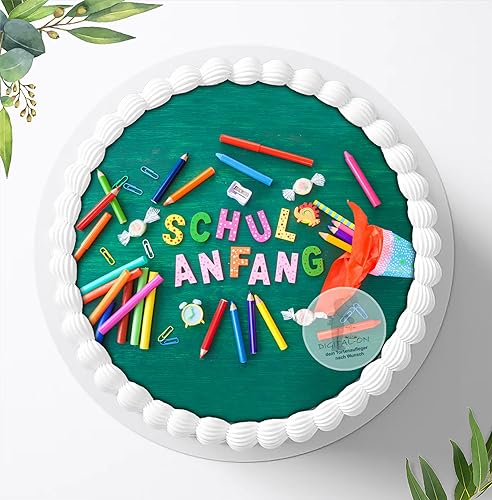 Tortenaufleger für die Fototorte zum Schulanfang, Zuckerbild, Essbares Foto für Torten, Fondant, Tortenaufleger Ø 20cm / 0077c Tortenaufleger für die Fototorte zum Schulanfang, Zuckerbild, Essbares Foto für Torten, Fondant, Tortenaufleger Ø 20cm / 0077c von Digital-on