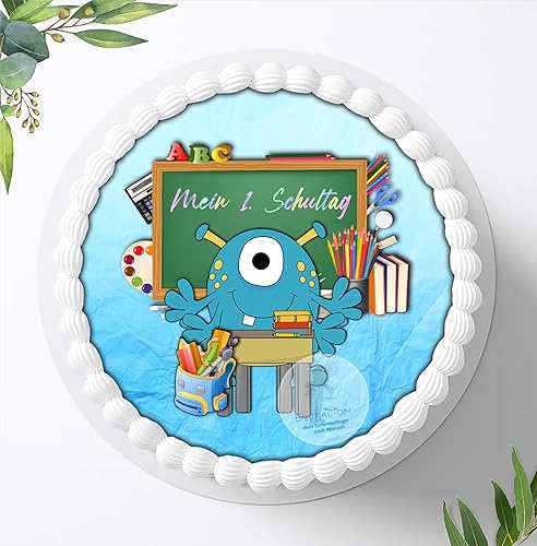 Tortenaufleger für die Fototorte zum Schulanfang, Zuckerbild, Essbares Foto für Torten, Fondant, Tortenaufleger Ø 20cm / 0087c Tortenaufleger für die Fototorte zum Schulanfang, Zuckerbild, Essbares Foto für Torten, Fondant, Tortenaufleger Ø 20cm / 0087c von Digital-on