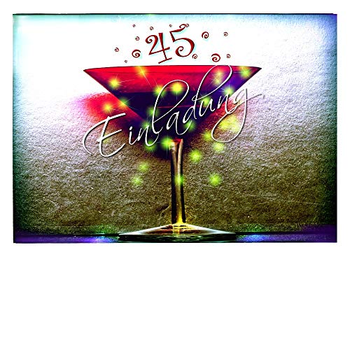 DigitalOase 2 Einladungskarten 45. Geburtstag MIT INNENTEXT 45. Jubiläum Geburtstagskarten 2 Klappkarten 2 Kuverts Format DIN A6#KELCHR DigitalOase 2 Einladungskarten 45. Geburtstag MIT INNENTEXT 45. Jubiläum Geburtstagskarten 2 Klappkarten 2 Kuverts Format DIN A6#KELCHR von DigitalOase