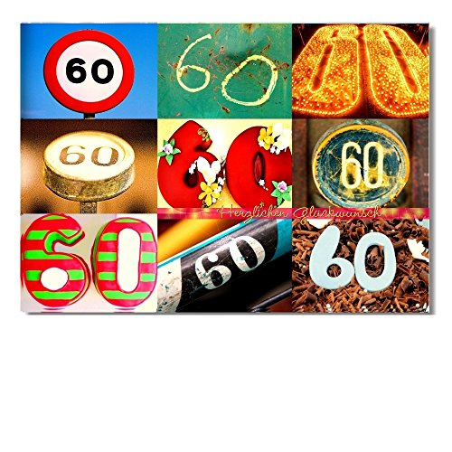 DigitalOase Glückwunschkarte 60. Geburtstag Jubiläumskarte 60. Jubiläum A5 Geburtstagskarte Grußkarte Klappkarte Umschlag #LETTERS DigitalOase Glückwunschkarte 60. Geburtstag Jubiläumskarte 60. Jubiläum A5 Geburtstagskarte Grußkarte Klappkarte Umschlag #LETTERS von DigitalOase