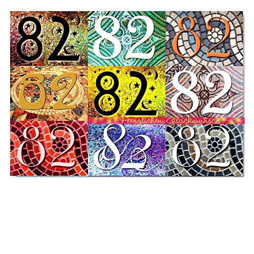 DigitalOase Glückwunschkarte 82. Geburtstag A5 Geburtstagskarte Grußkarte Klappkarte Umschlag #LETTERS von DigitalOase