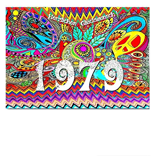 DigitalOase Glückwunschkarte Jahrgang 1979 45. Geburtstag A5 Geburtstagskarte Grußkarte Klappkarte #WOODST von DigitalOase