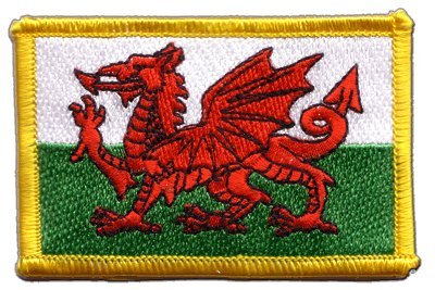 Aufnäher Patch Flagge Wales - 8 x 6 cm von Digni