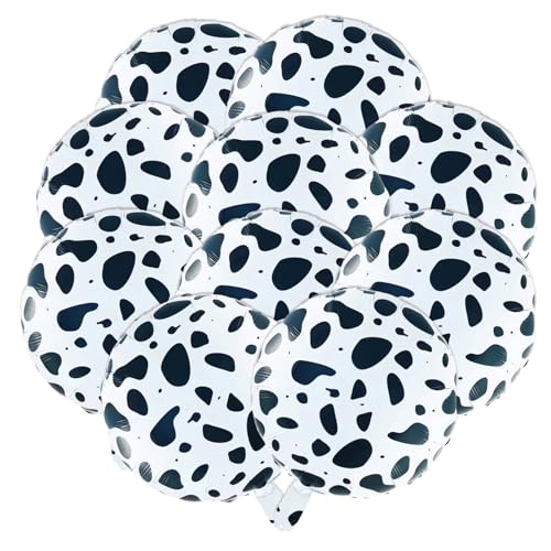10 Stück 45,7 cm Leoparden-Geburtstagsballons, Geparden-Party-Dekorationen, Safari-Themen-Aluminiumfolienballons, Kuh-Druck-Dekor, für Dschungel-Geburtstag, Hochzeit, Tierdruck-Partyzubehör (weiß) 10 Stück 45,7 cm Leoparden-Geburtstagsballons, Geparden-Party-Dekorationen, Safari-Themen-Aluminiumfolienballons, Kuh-Druck-Dekor, für Dschungel-Geburtstag, Hochzeit, Tierdruck-Partyzubehör (weiß) von DiiWmme
