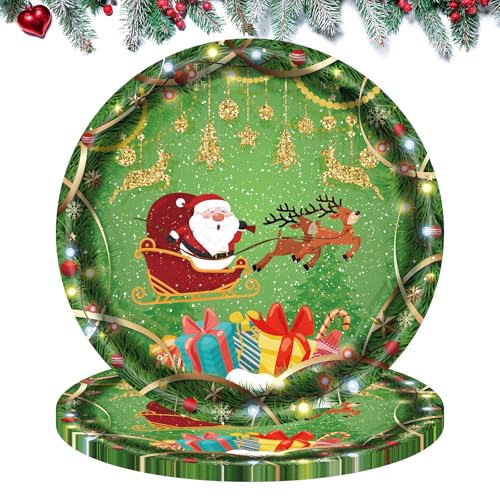 DiiWmme 32 Stück Weihnachtsfeier Pappteller 7 Zoll grüner Weihnachtsmann Elch Weihnachten Pappteller Weihnachtsfeier Geschirr für Weihnachtsfeier Tischdekorationen DiiWmme 32 Stück Weihnachtsfeier Pappteller 7 Zoll grüner Weihnachtsmann Elch Weihnachten Pappteller Weihnachtsfeier Geschirr für Weihnachtsfeier Tischdekorationen von DiiWmme