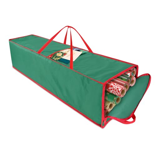 Geschenkpapier Aufbewahrung- Aufbewahrungstasche für Geschenkpapier-420D Oxford Geschenkpapier Organizer Aufbewahrung für Geschenkpapierrollen, 104×25×25CM von Dijia