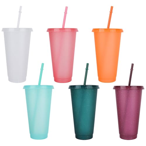 6 Stück Bunte Plastikbecher, Trinkbecher, Trinkbecher Mit Deckel, Trinkbecher Mit Strohhalm & Deckel, Wiederverwendbare Plastikbecher für Kinder-Party Getränkepartys Geburtstag Hochzeit 6 Stück Bunte Plastikbecher, Trinkbecher, Trinkbecher Mit Deckel, Trinkbecher Mit Strohhalm & Deckel, Wiederverwendbare Plastikbecher für Kinder-Party Getränkepartys Geburtstag Hochzeit von Dilireba