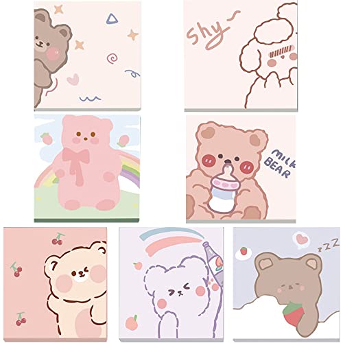 7 Stück 700 Blätter Tiere Haftnotizen, Cartoon Haftnotizen, Sticky Notes, Mini Haftnotizen, Selbstklebende Notizzettel, Klebezettel, 7 Spezifikationen, Memo für Home School Office von Dilireba
