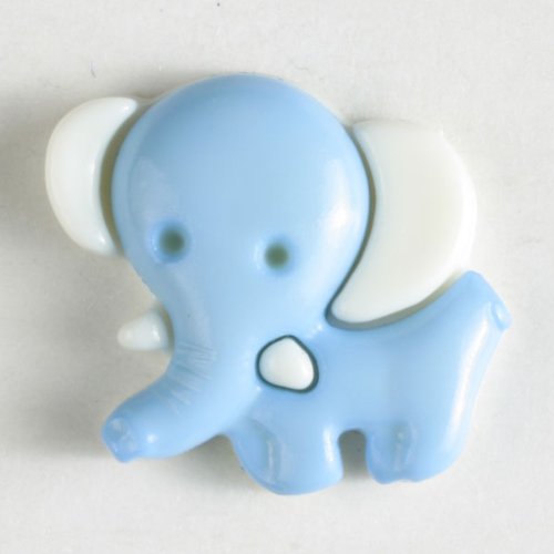 Elefantenknopf - Größe: 20mm - Farbe: blau Elefantenknopf - Größe: 20mm - Farbe: blau von Dill Buttons