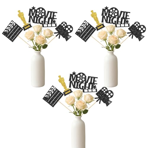 12 Stück Filmabend-Mittelstücke, jetzt zeigen/Hollywood/Kino-Party-Dekorationen, Zubehör – Kamera-Schindel-Dekoration 12 Stück Filmabend-Mittelstücke, jetzt zeigen/Hollywood/Kino-Party-Dekorationen, Zubehör – Kamera-Schindel-Dekoration von Dill-Dall