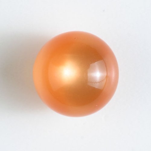 7 Stück: Polyester-Kugelknopf mit Öse - Größe: 10mm - Farbe: orange von Dill