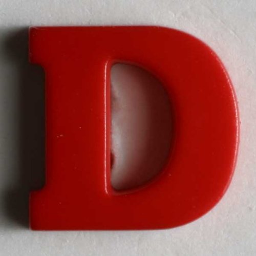 8 Stück: Buchstabenknopf D - Größe: 11mm - Farbe: blau von Dill