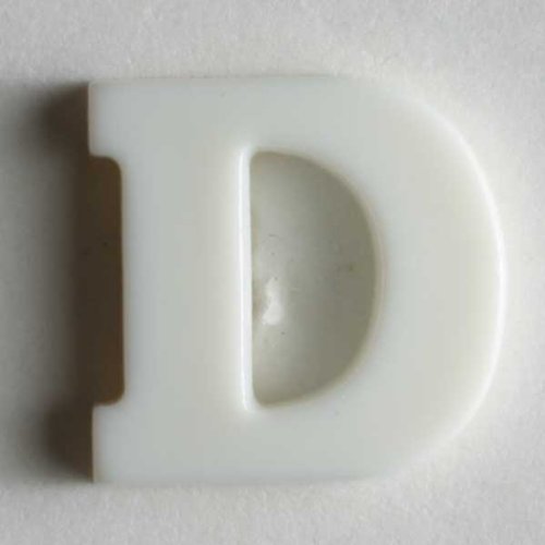 8 Stück: Buchstabenknopf D - Größe: 11mm - Farbe: rot von Dill