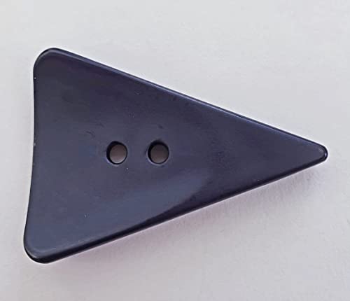 Knopf Kunststoffknopf mit 2 Löchern, dreieckig, groß 48mm 1 Stck. Dill Dunkelblau 48 mm von Dill