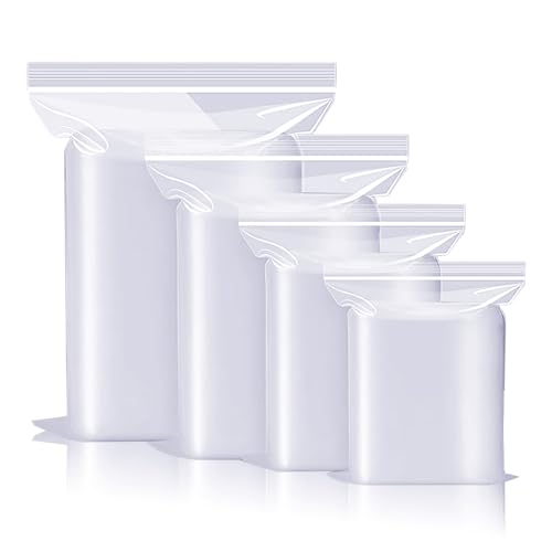 Zip Beutel, Plastiktüten, Plastikbeutel Verschließbar, Wiederverschließbare Plastiktüten, Plastiktüte, Beutel Wiederverschließbar für Lagerung Nuss, Getreide, Würze, Kleidung 18X26cm 100Stück von Dilpeak