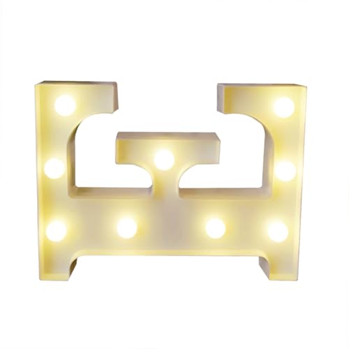 Warmes Weißes Licht, Alphabet -LEDs Licht, Romantische Reine Lichtwirkung Buchstaben Zeichen Leuchte Wörter, Hochzeitsfeierndekoration, Handgefertigt, Multifunktion (E) von Dilwe