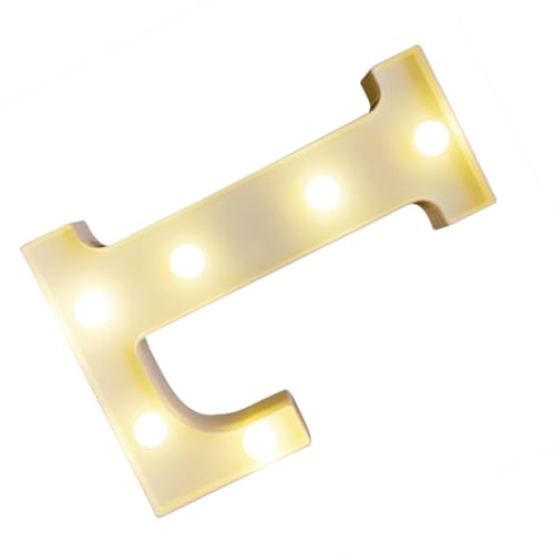 Warmes Weißes Licht, Alphabet -LEDs Licht, Romantische Reine Lichtwirkung Buchstaben Zeichen Leuchte Wörter, Hochzeitsfeierndekoration, Handgefertigt, Multifunktion (L) von Dilwe