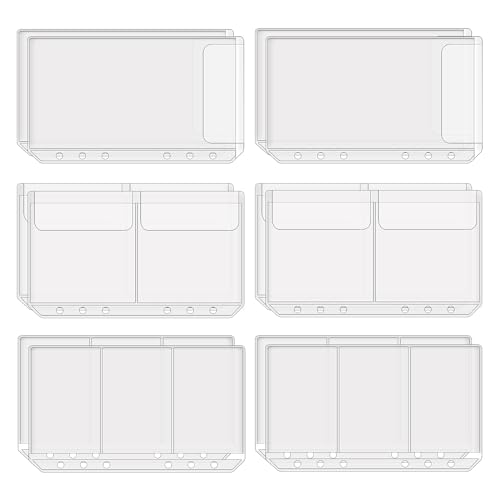 Dimeho 12 Stück Klarsichthüllen A6 Bindertaschen 6-Loch Ordner Transparent Budget Umschläge PVC Wasserdicht Kunststoff Bindertaschen für Notebook Planer Einlegeseiten Loseblattbeutel Foto Dimeho 12 Stück Klarsichthüllen A6 Bindertaschen 6-Loch Ordner Transparent Budget Umschläge PVC Wasserdicht Kunststoff Bindertaschen für Notebook Planer Einlegeseiten Loseblattbeutel Foto von Dimeho