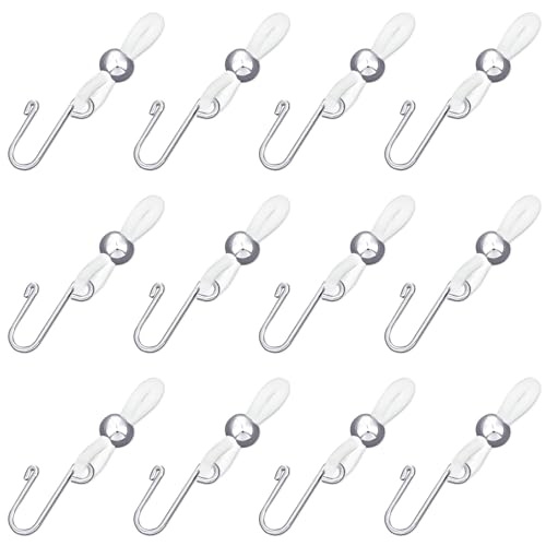 Dimeho 12 Stück Reißverschlusshalter oben für Jeans Verschluss um den Hosen-Reißverschluss oben zu halten dehnbar abnehmbarer Reißverschluss-Puller Silikon-Haken für Jeans-Reißverschluss und Knopf von Dimeho