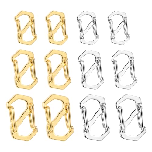Dimeho Karabinerverschluss mit Doppelter Öffnung 12 Stück Doppelöffnungs Verkürzer Verschluss Metallverschlüsse S-Verschluss Halskettenverkürzer zur Schmuckherstellung Armband-Verbinder(Gold/Silber) Dimeho Karabinerverschluss mit Doppelter Öffnung 12 Stück Doppelöffnungs Verkürzer Verschluss Metallverschlüsse S-Verschluss Halskettenverkürzer zur Schmuckherstellung Armband-Verbinder(Gold/Silber) von Dimeho