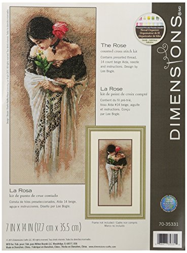 Dimensions Needlecrafts Maße die Rose Kreuzstich-Set, 70–35331, verschieden, One Size von Dimensions