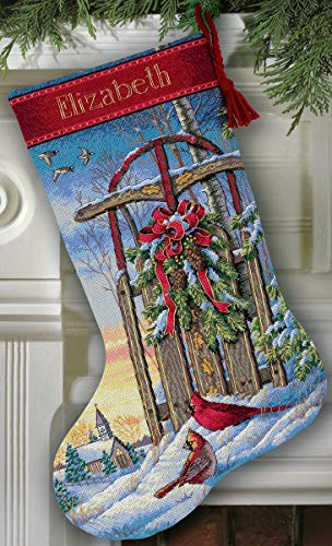 16 Long Gold Collection Christmas Sled Stocking Counted Cross Stitch 8819 16 Long Gold Collection Christmas Sled Stocking Counted Cross Stitch 8819 von Dimensions