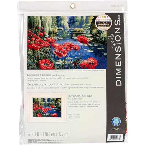 DIMENSIONS 20066 Needlepoint Lakeside Poppies Kit, 100% Cotton, Multi-Colour, 40 x 27 x 0.1 cm DIMENSIONS 20066 Needlepoint Lakeside Poppies Kit, 100% Cotton, Multi-Colour, 40 x 27 x 0.1 cm von Dimensions