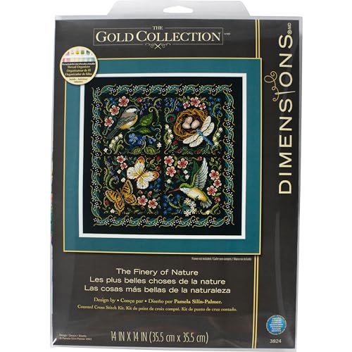 Dimensions 3824 Gold Collection The Finery of Nature Kreuzstich-Set, fortgeschritten, 35,6 x 35,6 cm, mehrfarbig, mehrfarbig von Dimensions