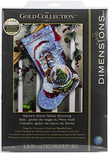 Dimensions 70-08985, Gold-Kollektion, 40,6 cm lange Schneekugel mit Zählmuster, Kreuzstich, Weihnachtsstrumpf, 14 graue Aida Dimensions 70-08985, Gold-Kollektion, 40,6 cm lange Schneekugel mit Zählmuster, Kreuzstich, Weihnachtsstrumpf, 14 graue Aida von Dimensions