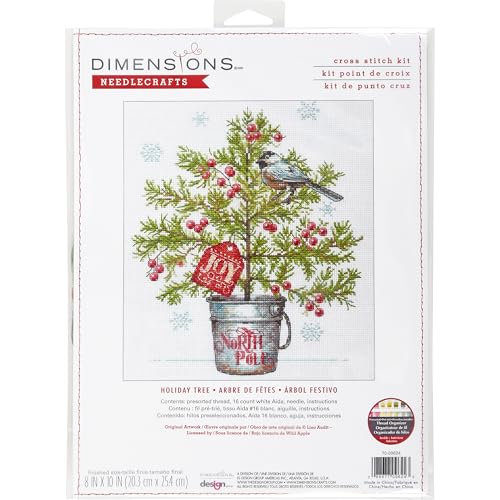 Dimensions 70-09624 Kreuzstich-Set, Weihnachtsbäume, 20,3 x 25,4 cm, 16 Cnt, weißer Aida, 4-teilig Dimensions 70-09624 Kreuzstich-Set, Weihnachtsbäume, 20,3 x 25,4 cm, 16 Cnt, weißer Aida, 4-teilig von Dimensions