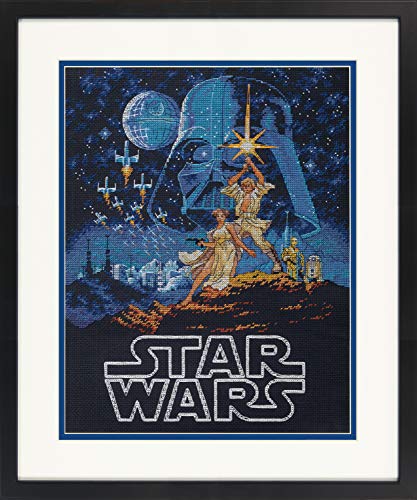 Dimensions 70-35380 Star Wars and Princess Counted Cross Stitch Kit Schwarzer Aida-Stoff, Fadenzahl 14, Baumwolle, Luke Skywalker & Prinzessin Leia, 11" x 14" Dimensions 70-35380 Star Wars and Princess Counted Cross Stitch Kit Schwarzer Aida-Stoff, Fadenzahl 14, Baumwolle, Luke Skywalker & Prinzessin Leia, 11" x 14" von Dimensions