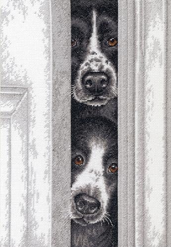 Dimensions 70-35400 Kreuzstich-Set, Motiv Peeking Pups, 14 Karat, weißer Aida-Stoff, Baumwolle, mehrfarbig, Finished Project 10" x 14", 4 stück Dimensions 70-35400 Kreuzstich-Set, Motiv Peeking Pups, 14 Karat, weißer Aida-Stoff, Baumwolle, mehrfarbig, Finished Project 10" x 14", 4 stück von Dimensions